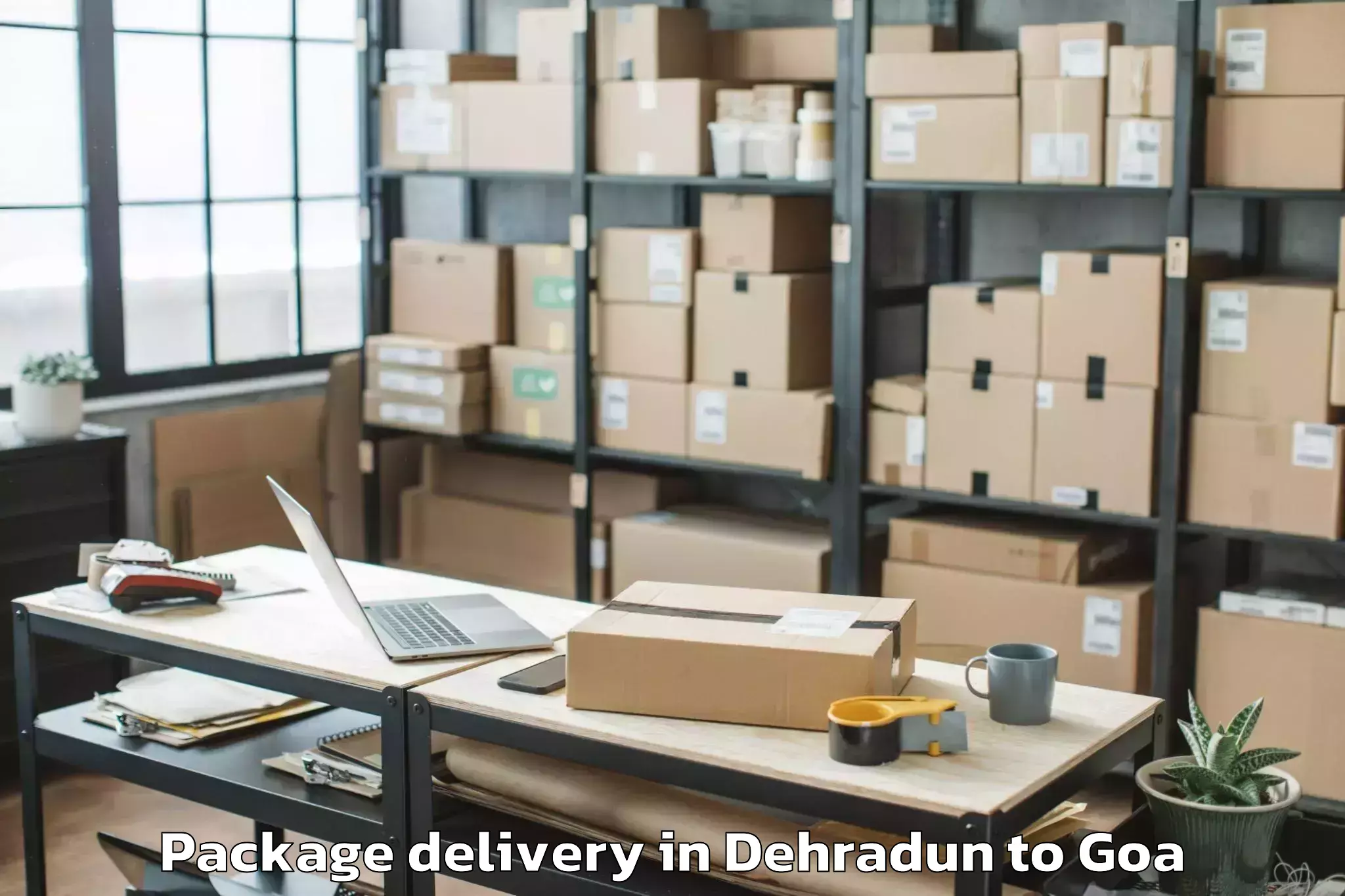 Quality Dehradun to Dicholi Package Delivery